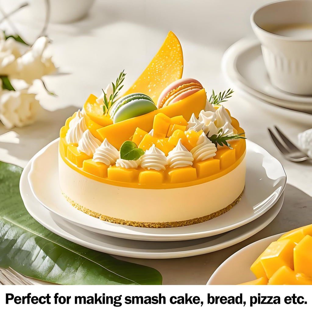 Fcgbdbz 8 Inch Cake Pan Set of 2, Stainless Steel Baking Pan Round Cake Mold for Layered Cakes, No Coating Smash Cake Pans Cake Mold, Mirror Finish Dishwasher Safe Cake Pans Sets for Baking