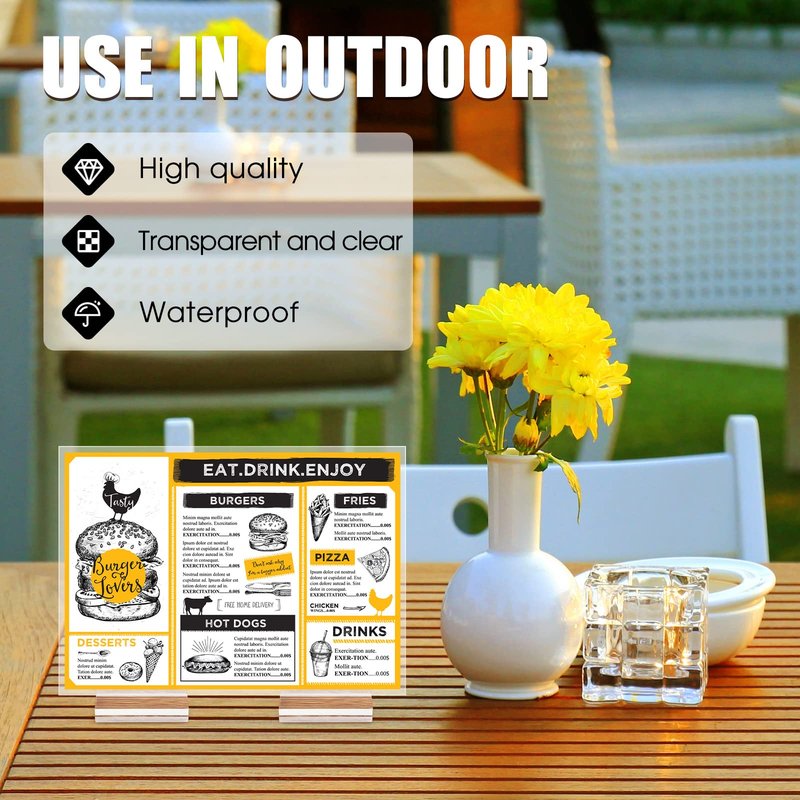 Blulu 20 Pieces Acrylic Place Card Holders 2 Inch Clear Stands Base with 3 mm Card Slot Numbers Display Table Sign for Wedding Exhibition Office Cafe Restaurant Photo Menu Meeting Table Decorations