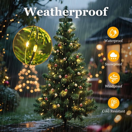 Btfarm Christmas Tree Lights - 400 LED USB Fairy Lights with Remote | 6.6FT, Waterproof, 8 Modes, Warm White