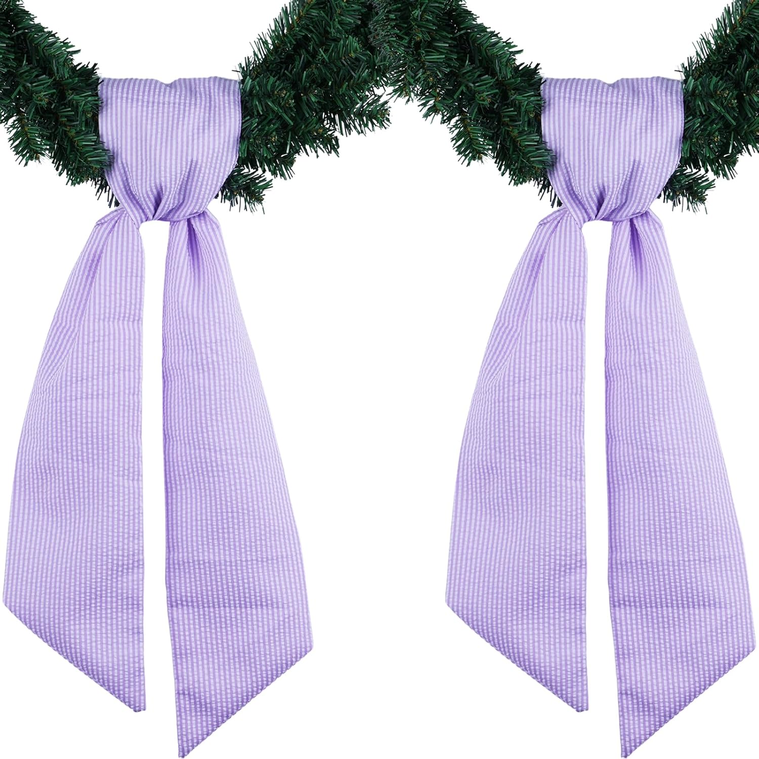 Purple Striped Wreath Ribbon Set by [Brand Name] - Elegant 5.12" Wide x 54.33" Long for Easter Decor
