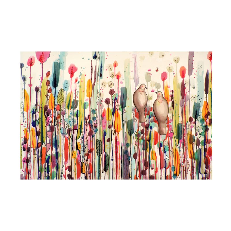 Wrapped Canvas Wall Art - Sylvie Demers 'L'un Pour L'autre' Wall Art for Living Room, Bedroom, or Office Décor - 22x32