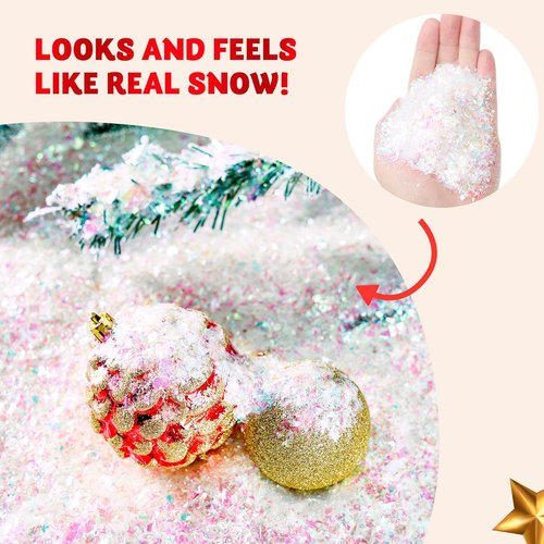 JOYIN 12 Oz Artificial Snowflakes - Perfect for Christmas Tree Decoration & Holiday Crafts