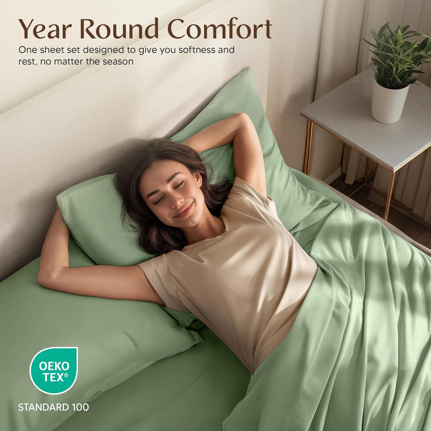 Utopia Bedding Twin Sheet Set - Soft & Breathable Microfiber | 3-Piece Bed Sheets in Sage