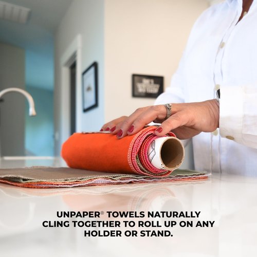 Marley's Monsters UNpaper Towels - 12 Count roll, Reusable Paper Towels Paperless, Cotton, Tree Free (Monochrome)