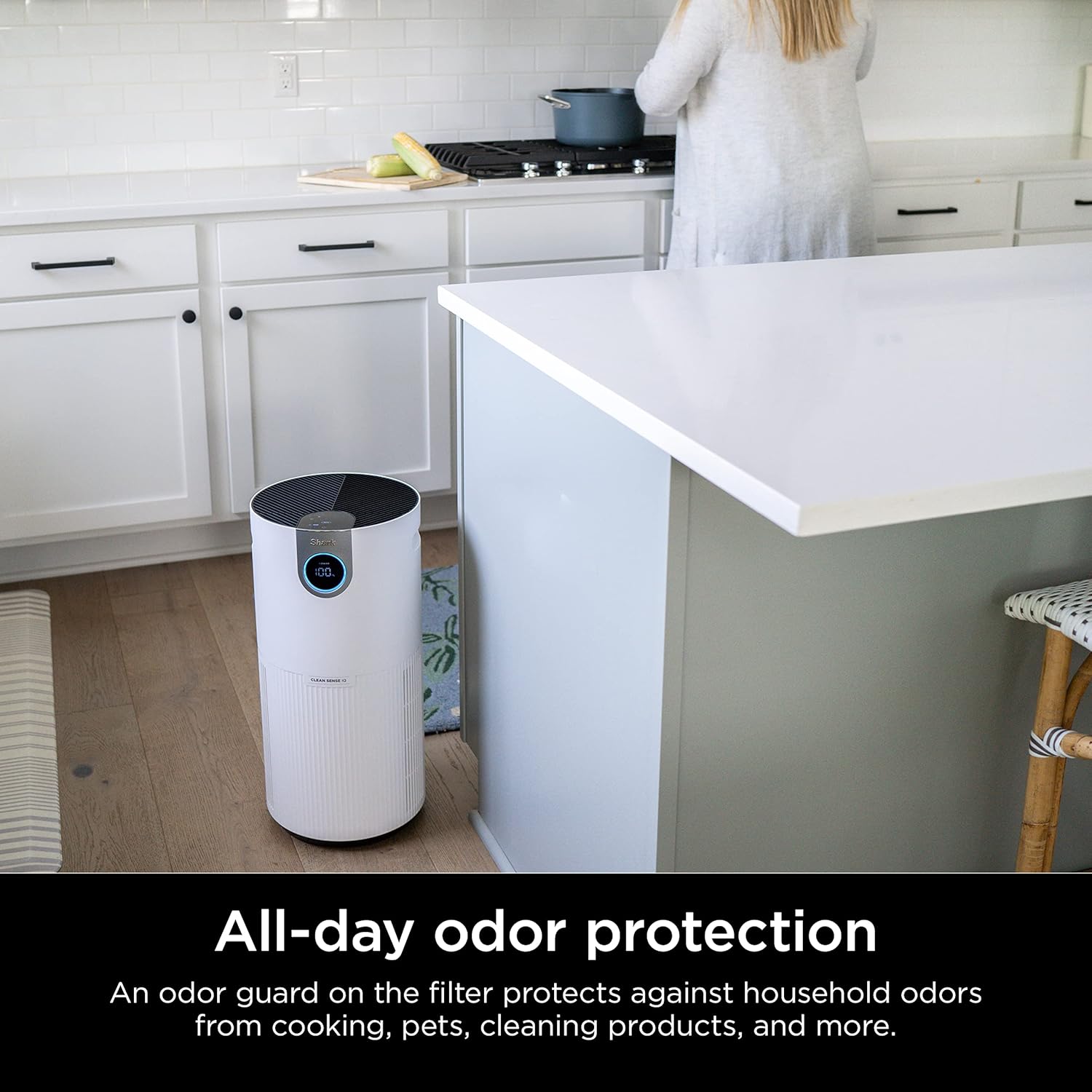 Shark Air Purifier - HEPA Filter with Clean Sense Technology | 1000 Sq Ft Coverage for Home & Kitchen
