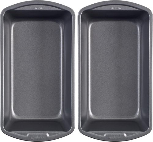 GoodCook Nonstick Loaf Pan - 9 x 5-Inch Heavy-Duty Steel Bakeware | Easy-Clean & Dishwasher Safe, Set of 2, Gray