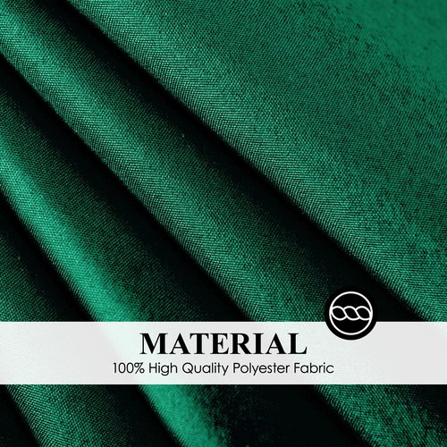 Aocoz Round Tablecloth 132 Inch 6 Pack Dark Green Tablecloths Washable Decorative Linen Polyester Table Clothes Cover for Dining Table Banquets Buffet Parties and Wedding