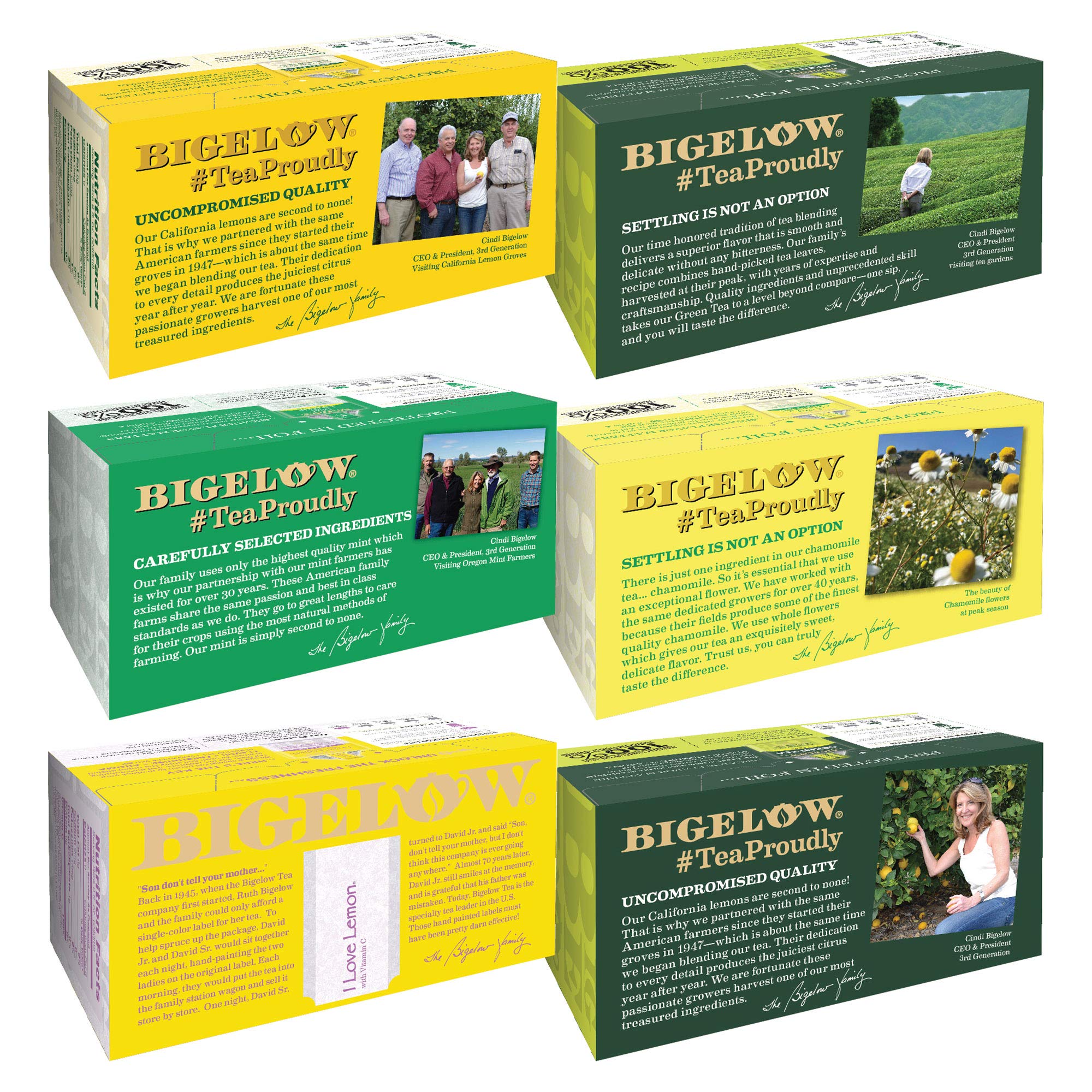 Bigelow Tea Immunity Teas 6 Flavor Variety Pack, Mixed Caffeinated & Caffeine Free Teas, 18 - 20 Ct (Pack of 6), 110 Total Tea Bags