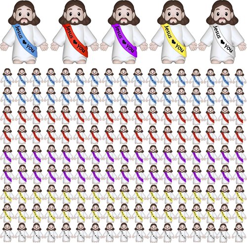 Little Jesus Figures | 200 Pcs Mini Jesus Figurines - Perfect for Easter Egg Stuffers & Religious Gifts