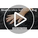 2x6 Black Fluffy Runner Rug, Soft Non-Slip Shag Carpet for Hallway Bedroom