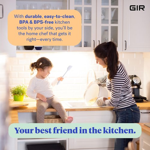 GIR: Get It Right Skinny Silicone Spatula for Cooking, Baking, Scraping, and Mixing - Non-Stick Heat Resistant Kitchen Spatula - 11 Inch, Studio - Silicone Cooking Utensils
