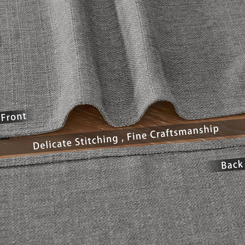 BALCONY & FALCON Placemats Set of 4 Faux Linen Cloth Place Mats Washable Waterproof Wrinkle Resistant Table Placemats for Dining Kitchen Farmhouse Indoor & Outdoor Use(Gray, 13.8”x 17.7”