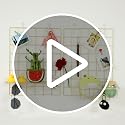 Wire Wall Grid Photo Display Panel Set - 2 Pack White Memo Organizer