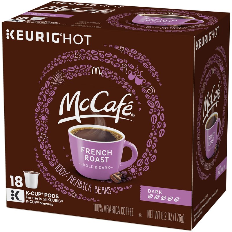 McCafé French Dark Roast K-Cup Coffee Pods (72 Pods, 4 Packs of 18)