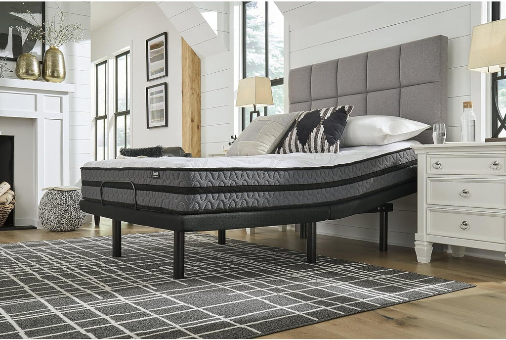 Signature Design by Ashley Queen Gel Memory Foam Mattress - 10 Inch Pocketed Hybrid for Pressure Relief & Lumbar Support