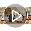 1L Gooseneck Electric Kettle, Stainless Steel Pour-Over Coffee Tea Pot