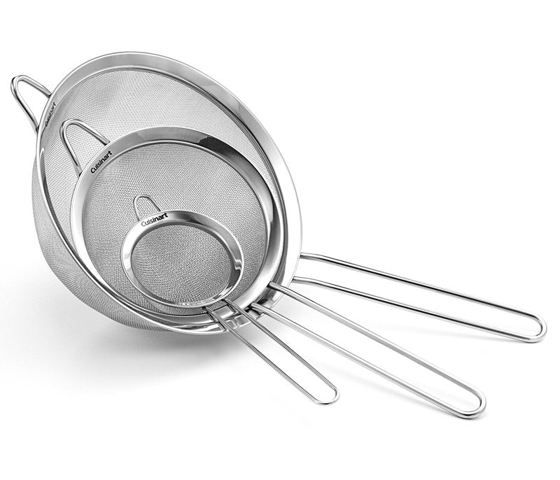 OXO Good Grips Salad Spinner, Large & Cuisinart CTG-00-3MS Set of 3 Fine Mesh Stainless Steel Strainers
