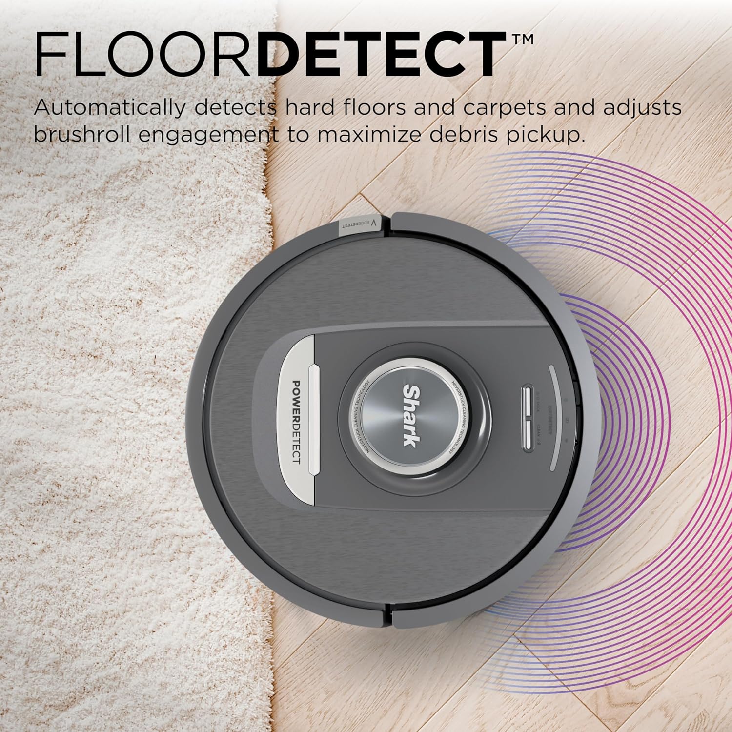 Shark PowerDetect Self-Empty Robot Vacuum - NeverStuck Technology, Auto Deep-Clean Carpets & Hard Floors, XL 60-Day Capacity, Black