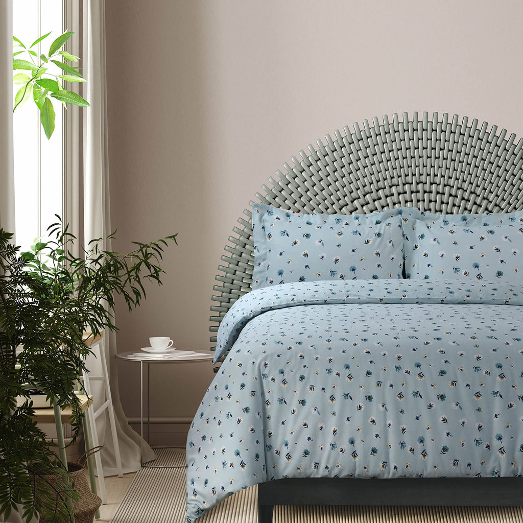 Tribeca Living Camilla Paisley 170-GSM Flannel Oversized Duvet Set King Green
