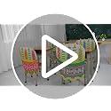 Birthday Chair Covers Set for Kids - Colorful Cake Design, Reusable