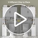 Over-the-Toilet Storage Cabinet with Adjustable Shelves and Casters