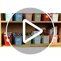 6-Piece Interlocking Plastic Book Bins, Boho Classroom Magazine Organizers