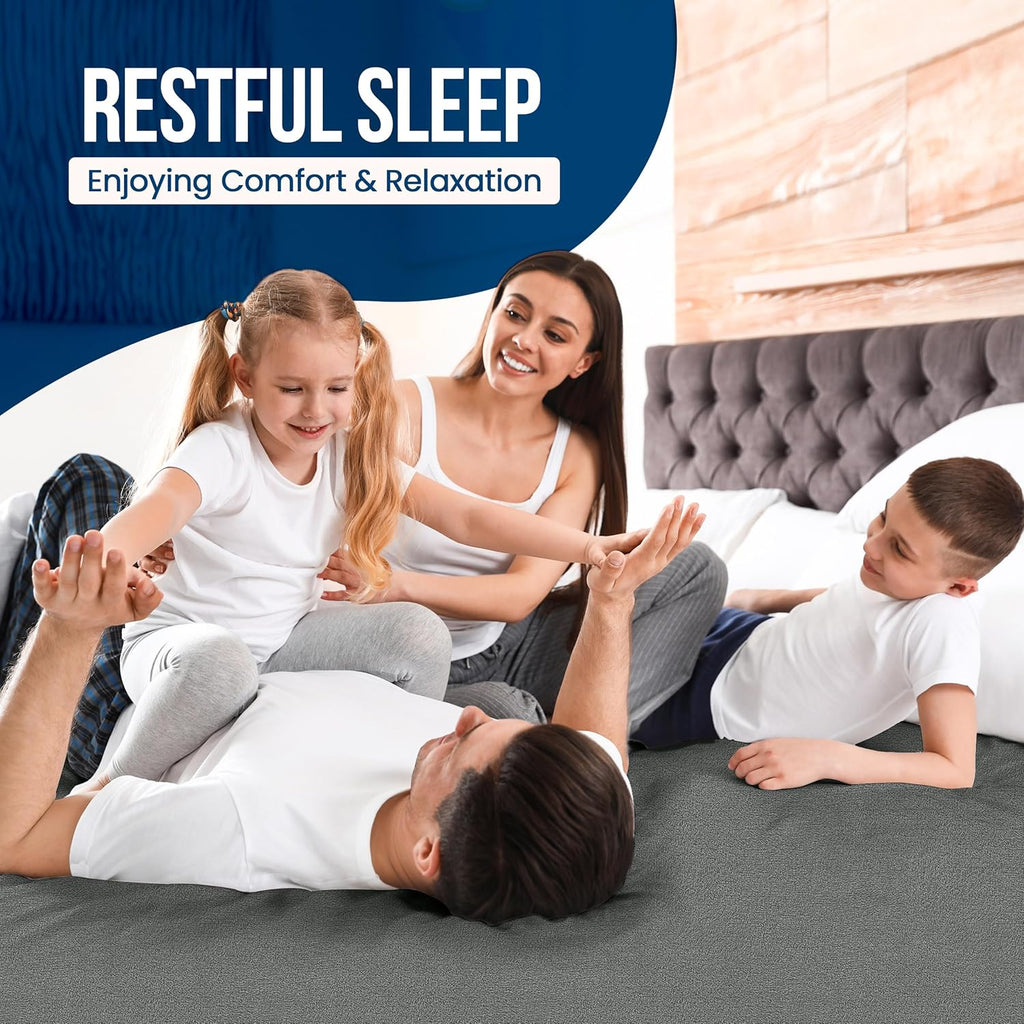 Utopia Bedding Twin Size Mattress Protector - Waterproof Terry Cover with Deep Pockets (Gray)
