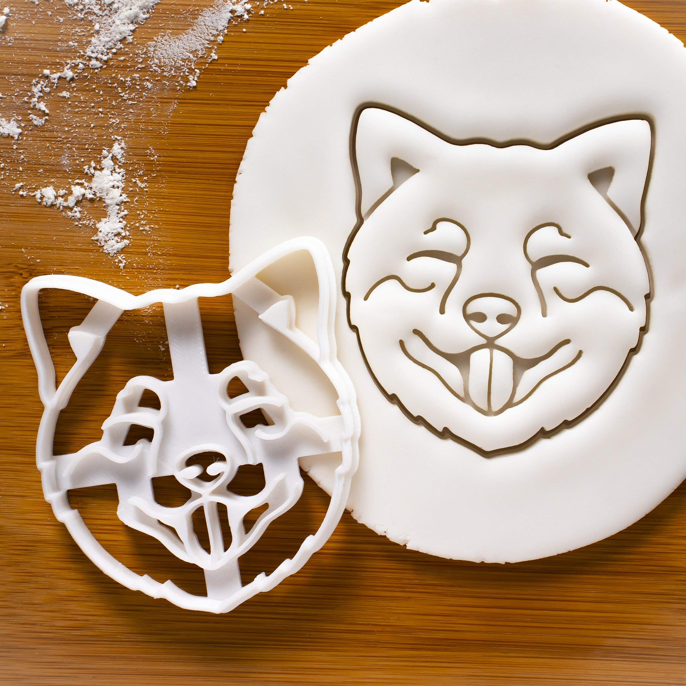 Set of 3 Shiba Inu cookie cutters (Designs: Silhouette, Butt, Face), 3 pieces - Bakerlogy