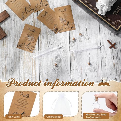 Funnymoom 50 Pack Faith Gifts for Women - Christian Baptism & Wedding Religious Keepsakes