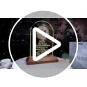 Engraved Crystal Retirement Clock with LED Wooden Light Base Gift