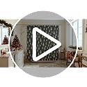 Irenare Christmas Tree Shower Curtain with Ruffle, Green (72x72) Holiday Bath Decor