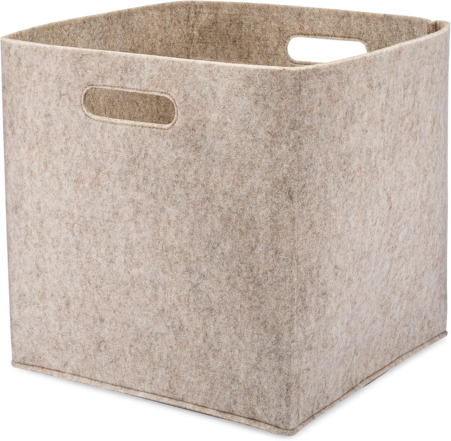 Parker Baby Felt Foldable Storage Cube - 11-Inch Nursery Organizer Bin for Toys & Closets - Oatmeal