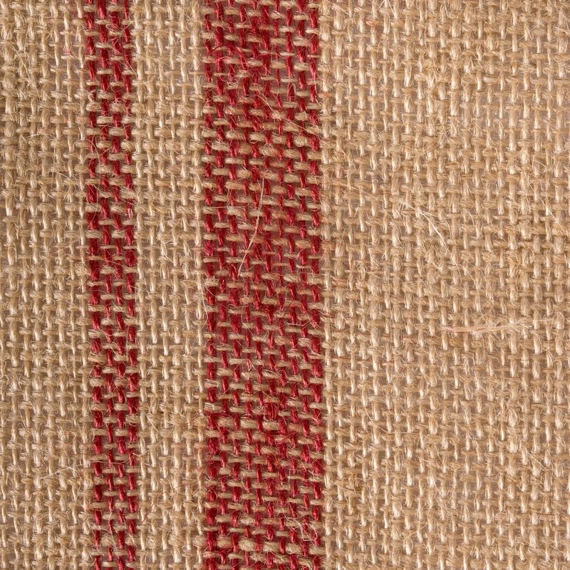 DII Jute Burlap Collection Kitchen Tabletop, Table Runner, 14x108, Double Border Barn Red