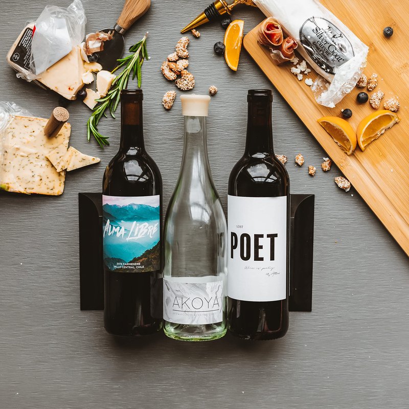 Winebars | The Compact Metal Wine Rack That's The Perfect Wine Gift for Wine Lovers (Jet Black)