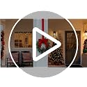 Knitgrip 4 Pcs Mini Christmas Wreaths with Red Bows & Pine Cones for Cabinets, Indoor Decor