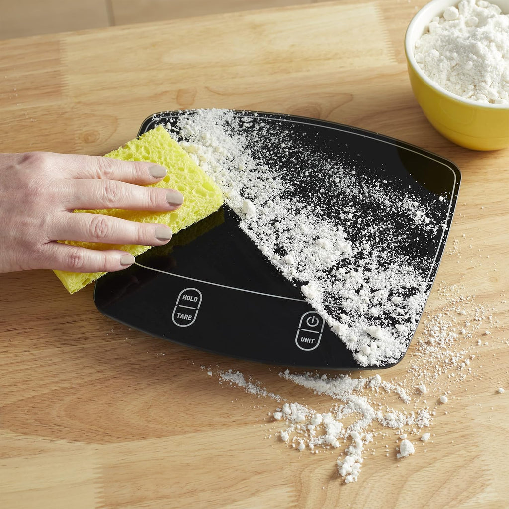 Taylor Waterproof Digital Kitchen Scale - 11 lbs Capacity | Sleek Black Design