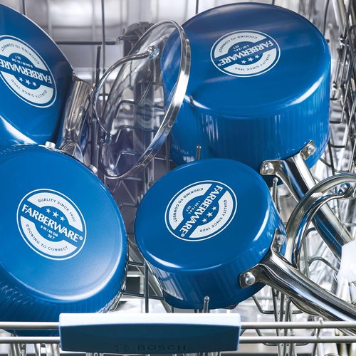 Farberware Style Nonstick Cookware Stockpot, 6 Quart, Blue