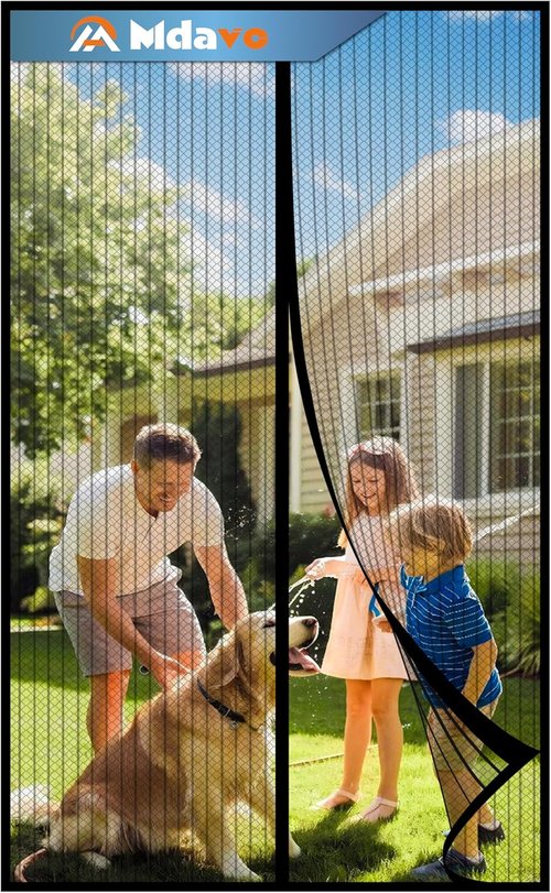 Mesh Screen with Magnetic Closure - Heavy Duty Bug Barrier for Doors | Pet & Kid Friendly (38 x 82 Inch)