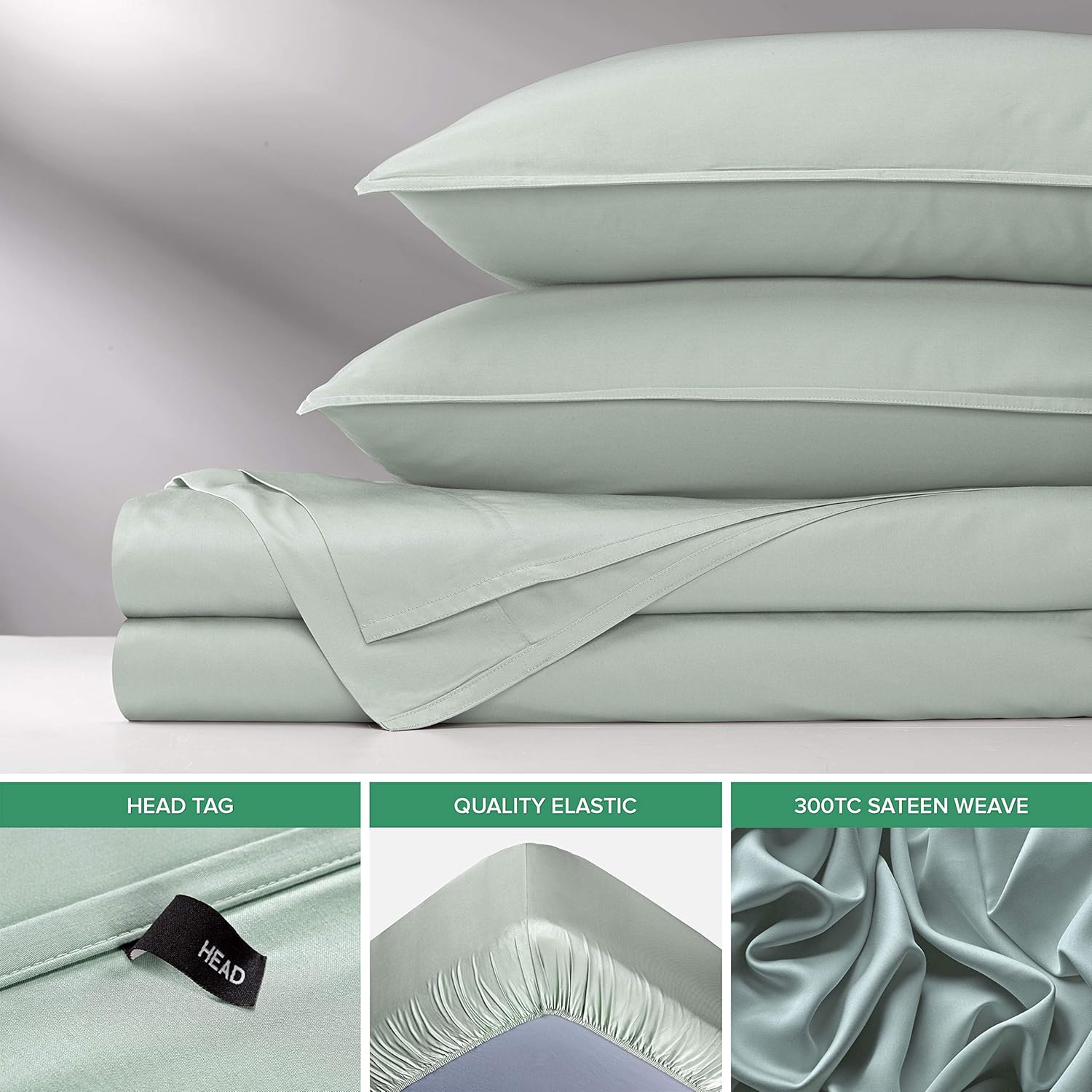 Pure Bamboo King Sheets - Luxuriously Soft & Cooling 100% Organic Viscose Bed Set | Sea Glass, 2-Pack