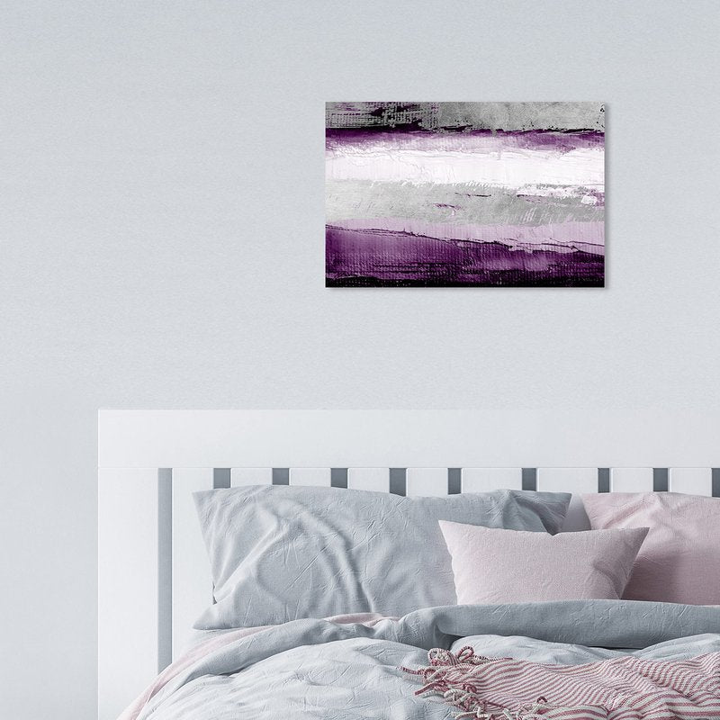 The Oliver Gal Artist Co. Abstract Wall Art Canvas Prints 'Envision and Elevate Violet' Home Décor, 15 in x 10 in, Purple, Gray