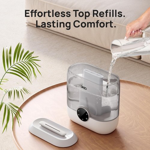 DREO 6L Top Fill Humidifier - 60H Quiet Cool Mist for Large Rooms | Perfect for Baby Nursery & Plants