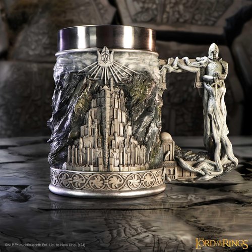 Nemesis Now Lord of the Rings Gondor Tankard 15.5cm, Resin, Official Lord of the Rings Merchandise, Gondor Beer Mug, Stainless Steel Insert, Cast in the Finest Resin, Expertly Hand-Painted