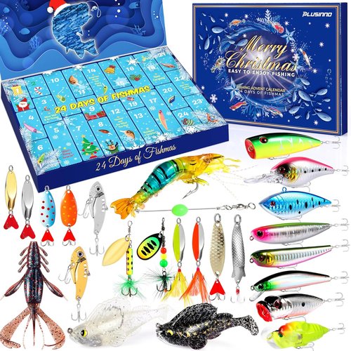 Advent Calendar 2025 - Fishing Gifts for Men & Teens | 24-Day Christmas Countdown with Tackle & Lures