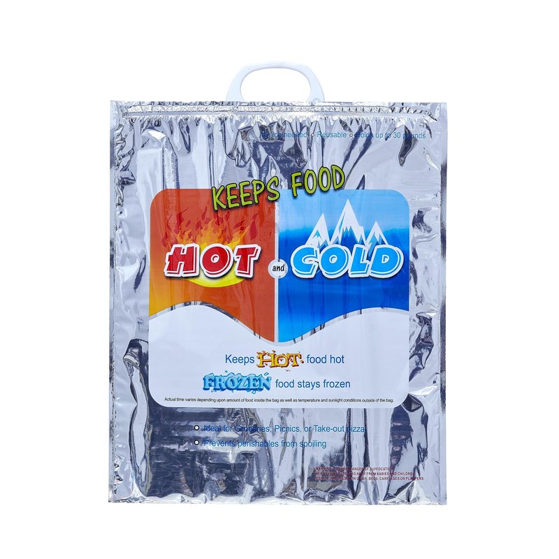 Superio Hot and Cold Insulated Bags for Food Delivery, Grocery Shopping Bags, Food Storage for Hot and Frozen Food for Travel, Disposable Cooler Bag, Reinforced Thermal Lunch Bag (6, 16"x19.25")