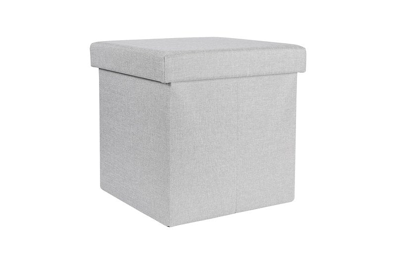 Song Han 15 inch Storage Ottoman with Wheels (Ivory)
