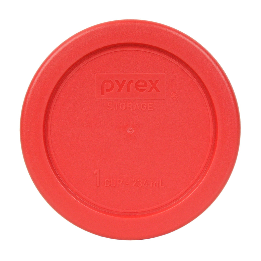 Pyrex 7202-PC 1 Cup Red Food Storage Replacement Lid (6-Pack) - Made in the USA