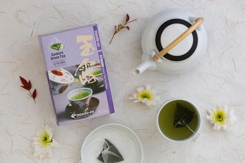 MAEDA-EN Premium Gyokuro Green Tea 10 Tea Bags Japanese Origin Green Tea Leaves Individually Wrapped Teabags 04144 1pk