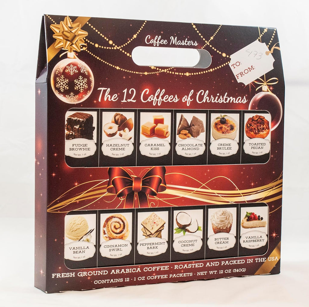 Skiennix 12 Coffees Of Christmas Gift Set - Perfect Holiday Treat | Festive Flavors & Variety