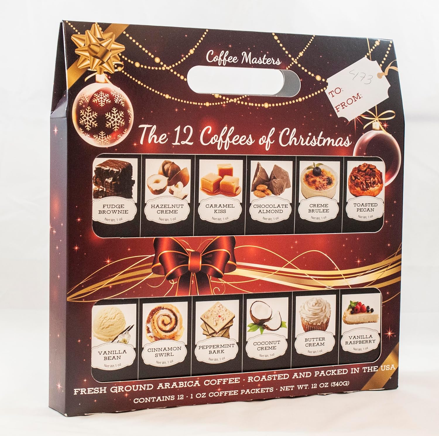 Skiennix 12 Coffees Of Christmas Gift Set - Perfect Holiday Treat | Festive Flavors & Variety