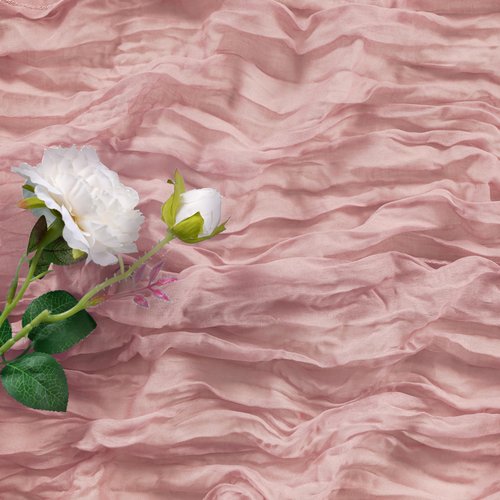 Bailarina 25 Pack Cheesecloth Table Runner 17x108 Inch Long Gauze Cheese Cloth 9ft Wrinkled Sheer Table Runner for Wedding Reception Birthday Party Table Decoration (Dusty Pink)